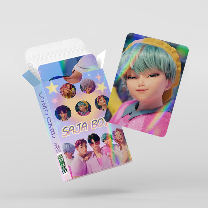 Wholesale 30-Piece Set of K-Pop Holographic Cartoon Collectible LOMO Cards