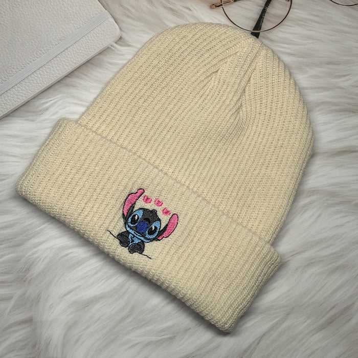 Wholesale Knitted hat  cartoon wool hat trendy street warm beanie