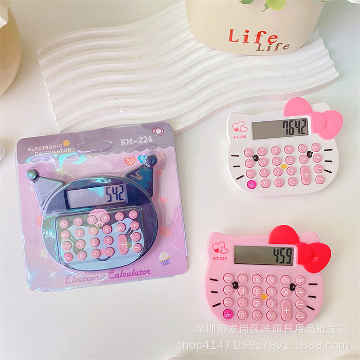 Wholesale cute head calculator cartoon cat head arithmetic portable portable mini computer