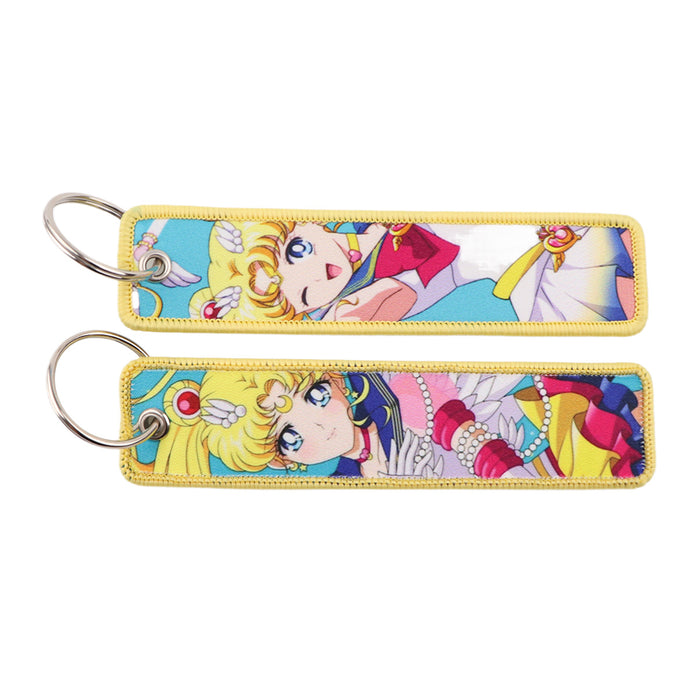 Wholesale Cartoon Label Keychain Lanyard Campus Access Woven Fabric Handmade