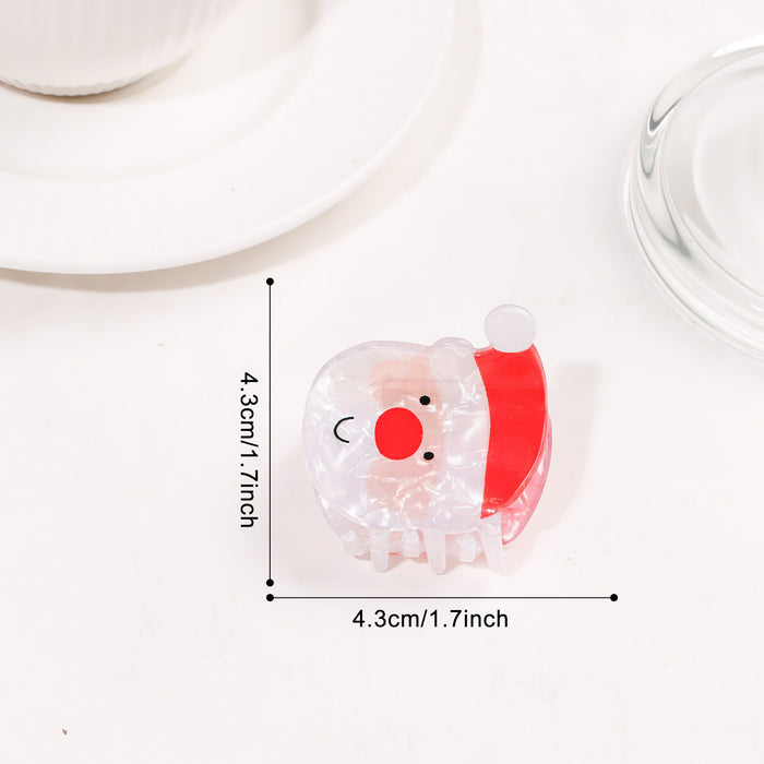 Wholesale Christmas Gingerbread Man Hair Claw Clip Festive Cartoon Snowflake Design PVC Women S Holiday Hair Accessory Trendy Gift For Resale