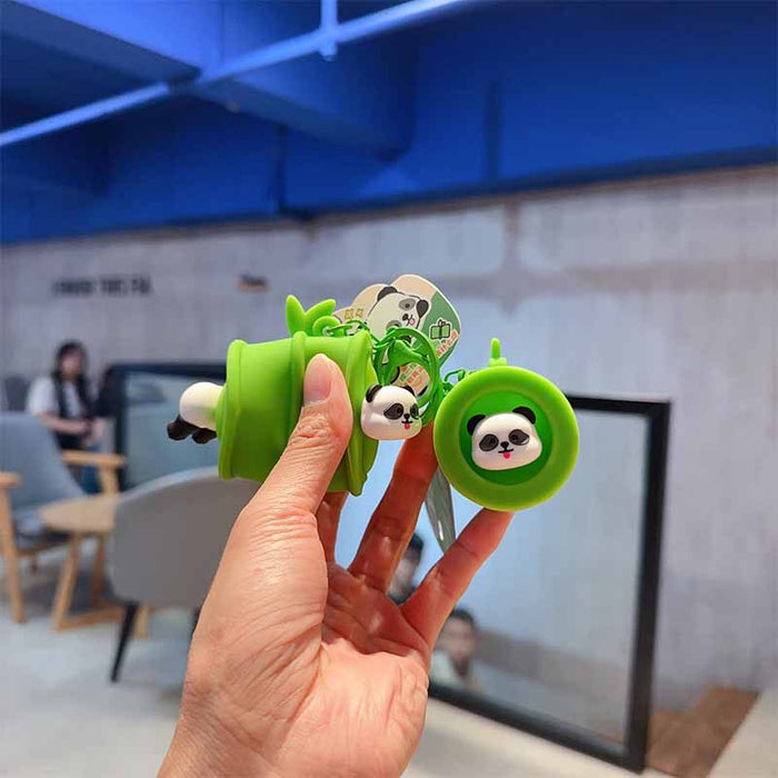 Wholesale Hugging bamboo panda, squeezing and relaxing toy, keychain, couple pendant