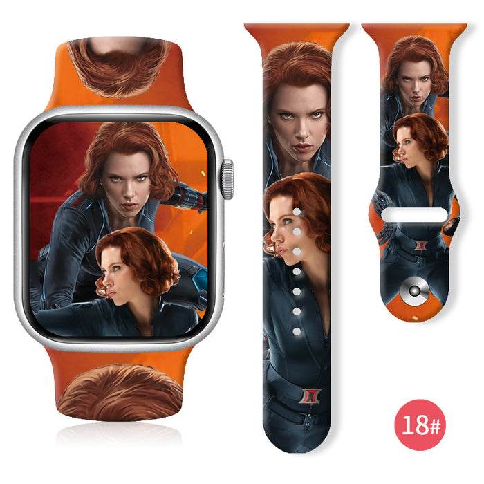 Wholesale Printed Silicone Watch Strap JDC-WD-NuoQi025