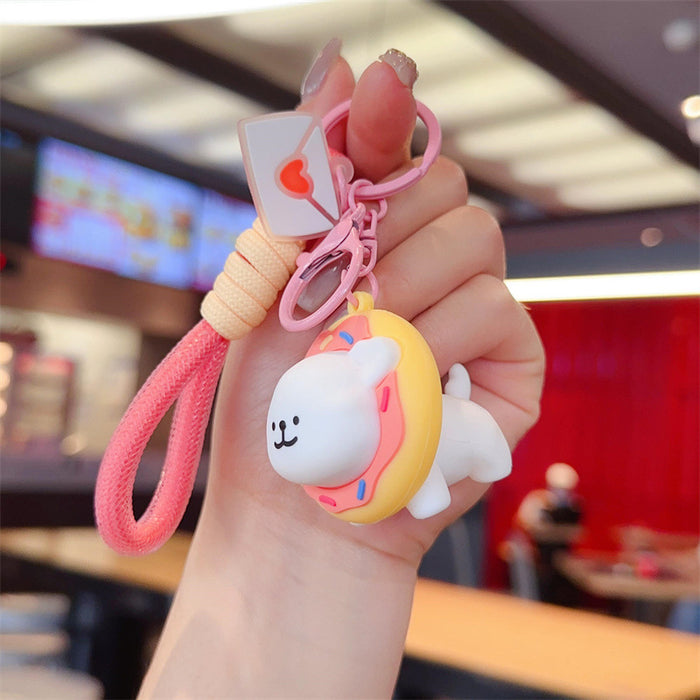 Wholesale Cute lines puppy key chain