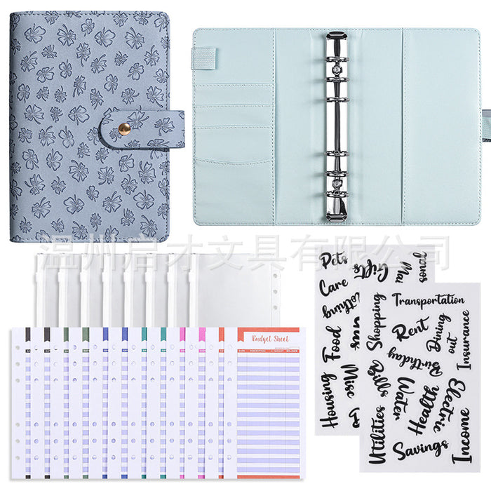 Wholesale Binder Customized Hand Ledger Leather Pu Loose-Leaf Cash Budget Ledger