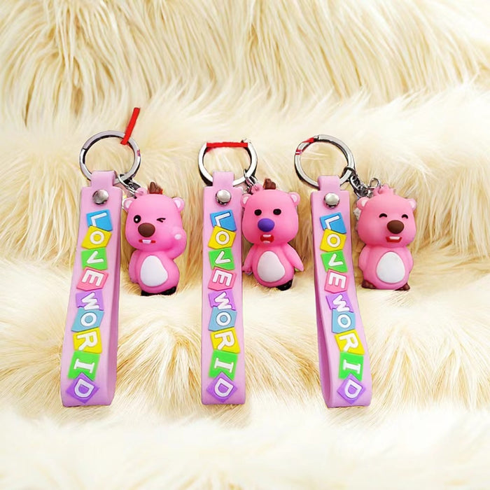 Wholesale Cute Cartoon Silicone Keychains JDC-KC-Zhenl003