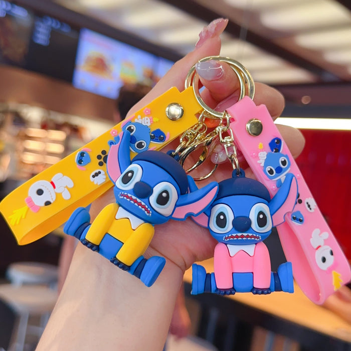 Wholesale Cartoon anime alien keychain chain doll bag pendant buckle cross-border keychain