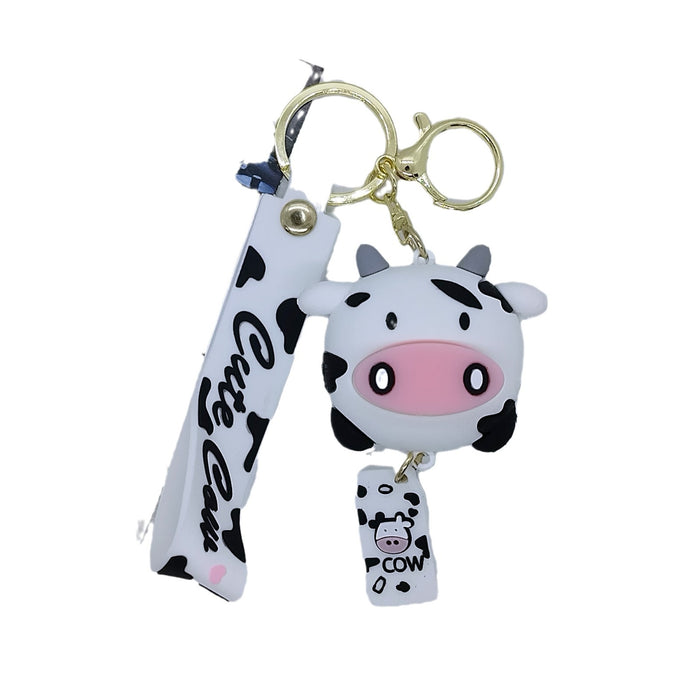 Wholesale Cartoon Cow Doll Key Chain Pendant Bag Car Key Chain Pendant