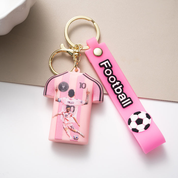 Wholesale Soccer Jersey Keychain Pendant PVC Car Key Accessory Gift MOQ≥2