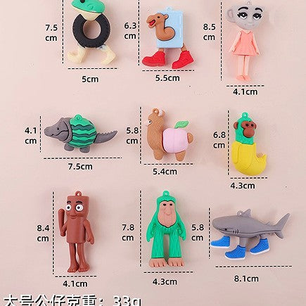 Wholesale Keychain pendant abstract shape school bag pendant