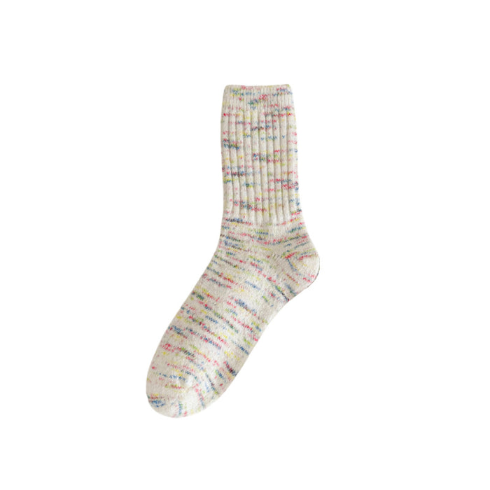 Wholesale Winter Thick Warm Wool Socks with Colorful Ideas, Versatile Mid Barrel Stacking Socks