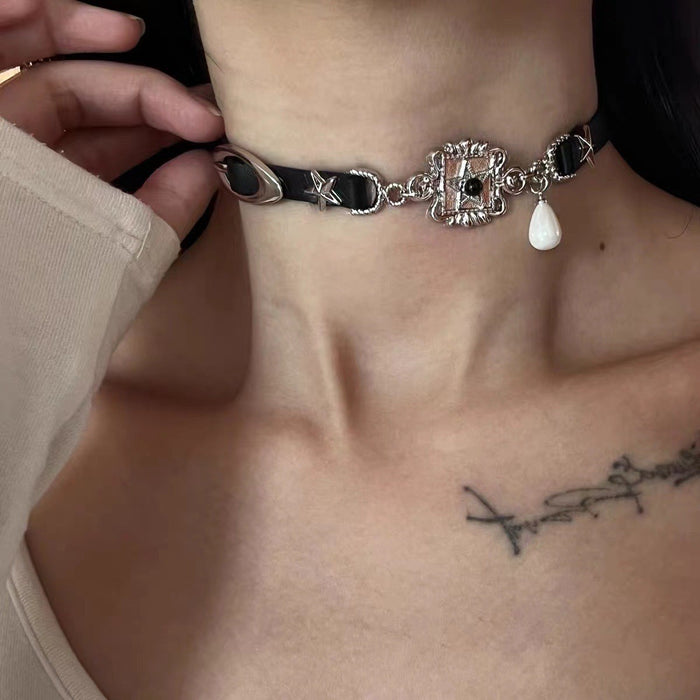 Wholesale Vintage black and white belt collar necklace necklace necklace