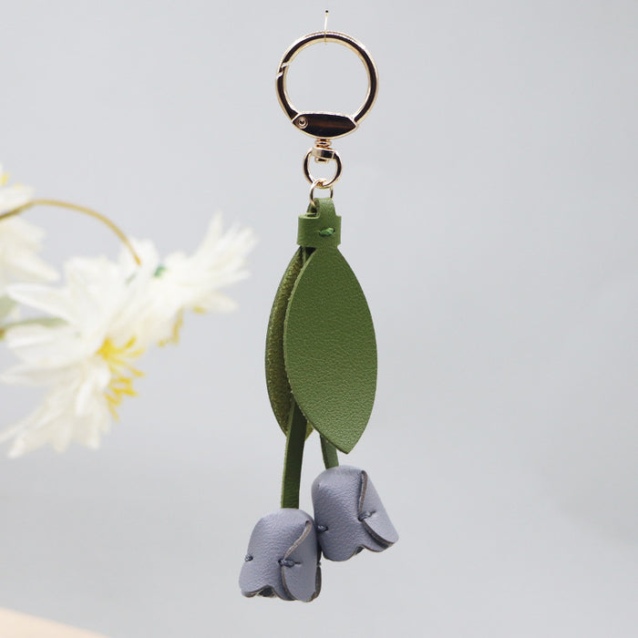 Wholesale tulip keychain cute personality car key bag pendant