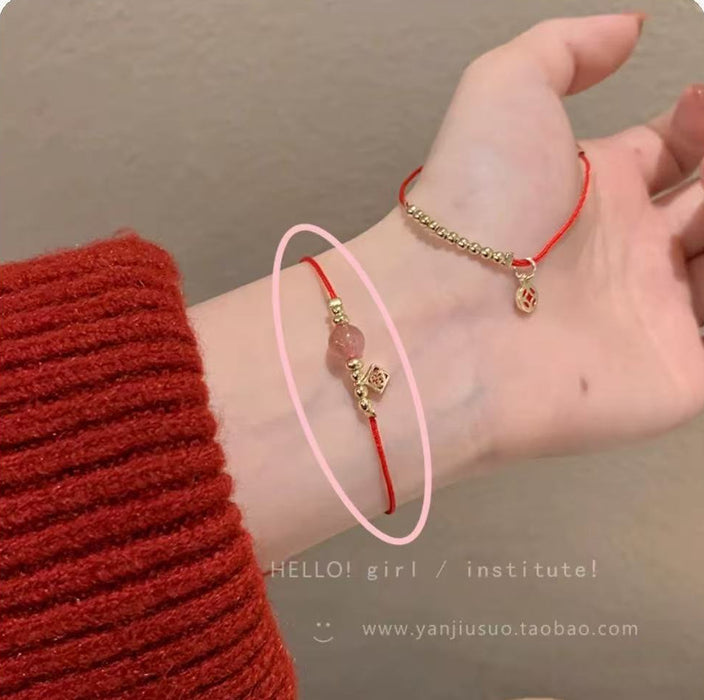 Wholesale Red Rope Bracelet Women's Handheld Jewelry