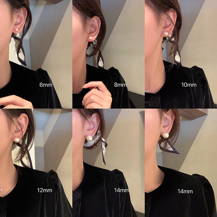 Wholesale Pearl earrings, silver needles, ear clips