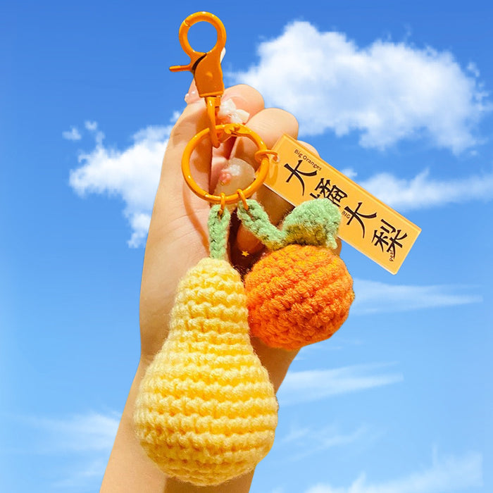 Wholesale Cute yarn crochet car keychain bag pendant