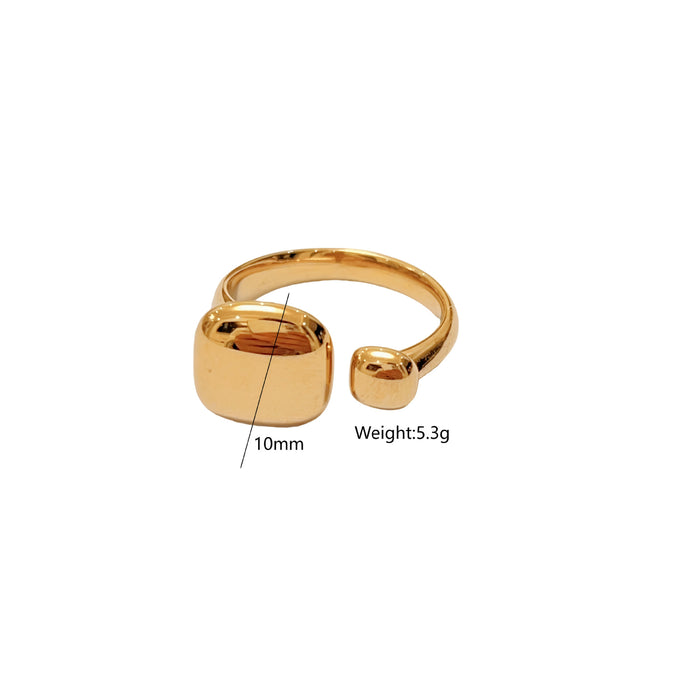 Wholesale Marine Element Stainless Steel 18K Gold Ring Fadeless Jewelry Accessories Opening Ring