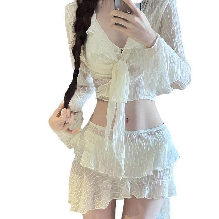 Wholesale Swimsuit Split Bikini Four Piece Set