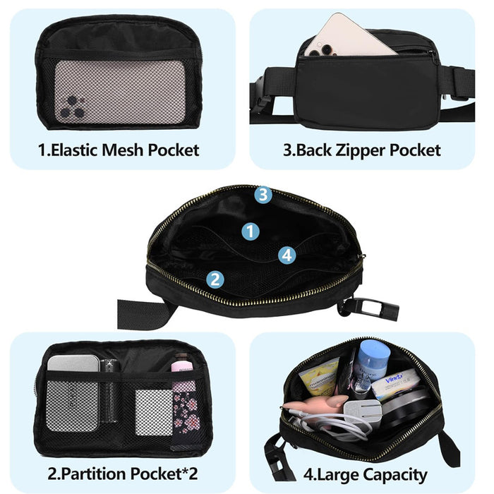 Wholesale Outdoor Sports Crossbody Bag Mobile Phone Bag Nylon Running Fitness Bag Spot Lulu Same Style Waist Bag