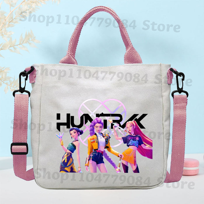 Wholesale KPOP Cartoon Canvas Shoulder Bag for Boys and Girls