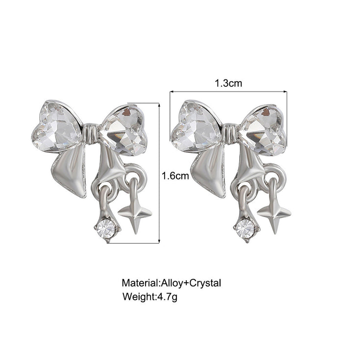 Wholesale Zircon Bow Knot Stud Earrings