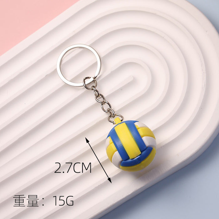 Wholesale mini basketball Football key chain simulation sporting goods