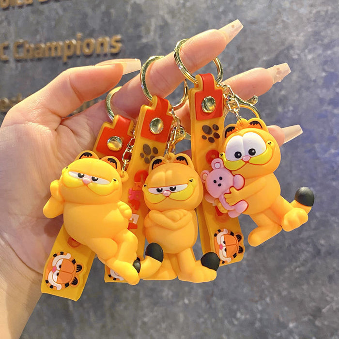 Wholesale Cartoon Silicone Cat Keychain Bag Pendant Ornament