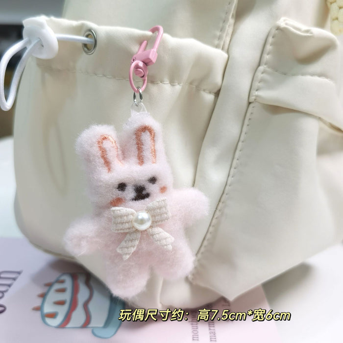 Wholesale Cartoon Plush Bunny Door Buckle Key Chain Cute Rabbit Backpack School Bag Student Gift Pendant