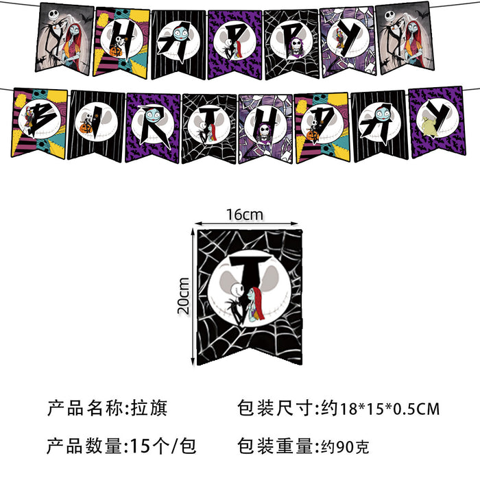 Wholesale  Horror Night theme party supplies cartoon dinner plates disposable tablecloths  party supplies