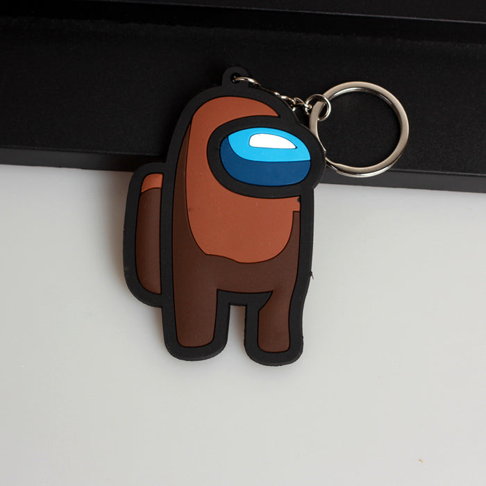 Wholesale 5PCS  Space PVC Silicone Double-Sided Keychain Cartoon Doll Pendant Pendant