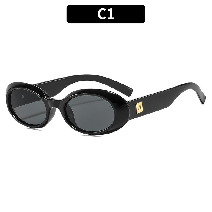 Wholesale Retro Oval Sunglasses for Women Street Photography UV400 Sun Glasses