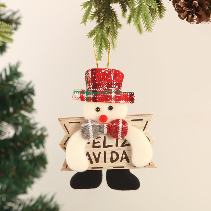 Wholesale Fabric Christmas Brand Pendant Holiday Scene Arrangement Christmas Tree Pendant Christmas Decorations Hanging Ornaments