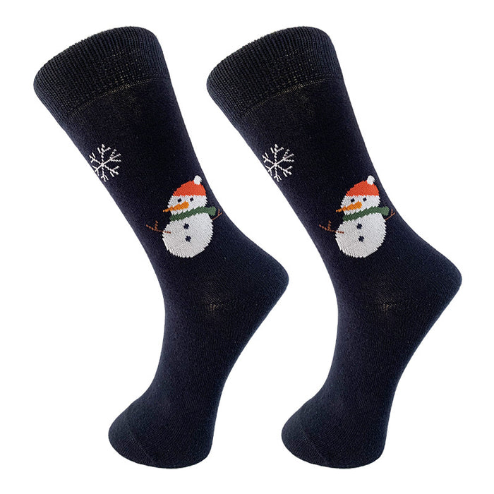 Wholesale Christmas Cartoon Striped Men's Mid-tube Socks JDC-SK-YiYan082