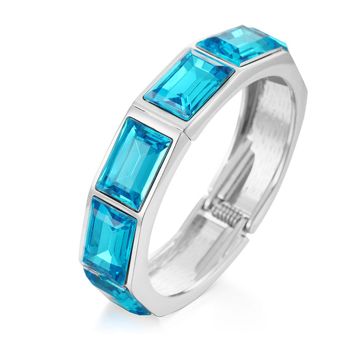 Wholesale Bracelet with high-end feel, alloy plated bracelet, fashionable opening bracelet, inlaid with jewelry bracelet