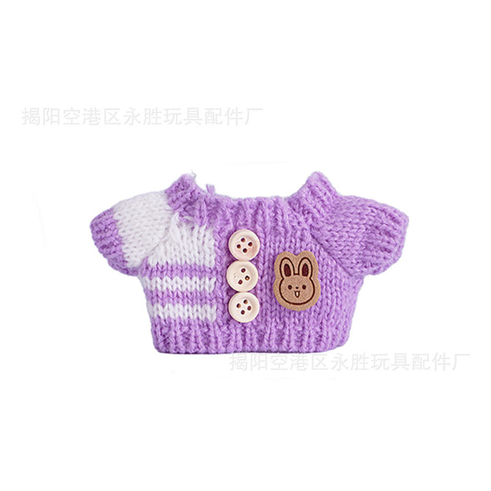 Wholesale 6pcs/set Only Clothes Are Suitable for Vinyl Dolls,  Plush Dolls and Other Wearable Wool Clothes to Change Clothes