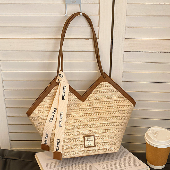 Wholesale Large capacity fashionable casual trend shoulder bag, casual popular commuting tote bag