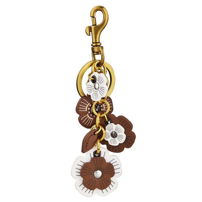Wholesale PU extended flower chain keychain