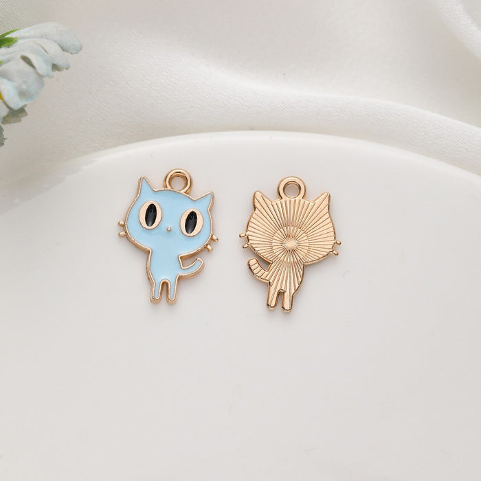 Wholesale 100 PCS DIY Alloy Accessories Cat Bracelet Charm