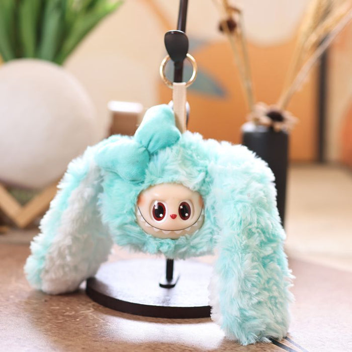 Wholesale Cute Enamel Rabbit Pendant Plush Toy Doll Silicone Rabbit Bag Pendant Keychain Rag Doll