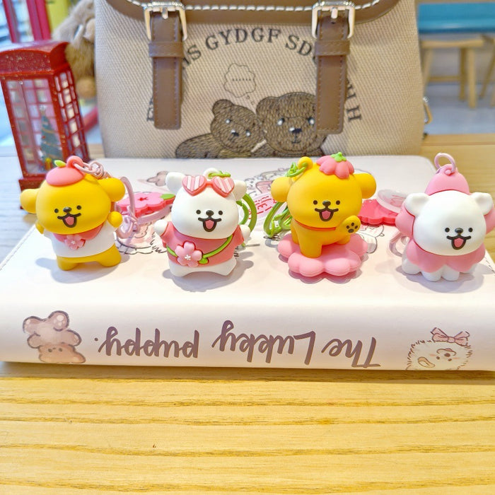 Wholesale New cute cartoon couple backpack pendant keychain accessory