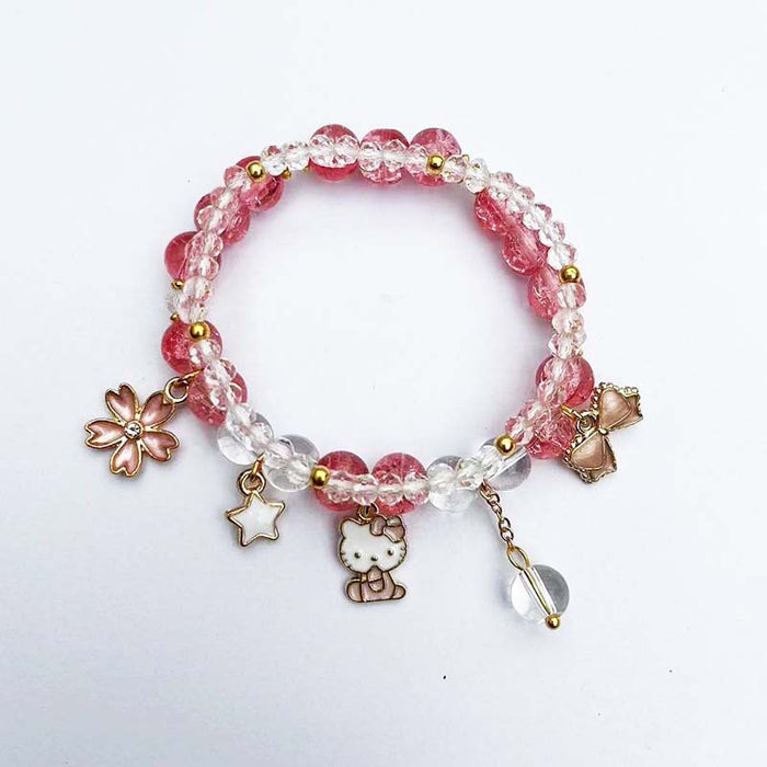Wholesale Crystal Bracelet Pendant Beaded Bracelet Cute and Sweet Girlfriend Gift