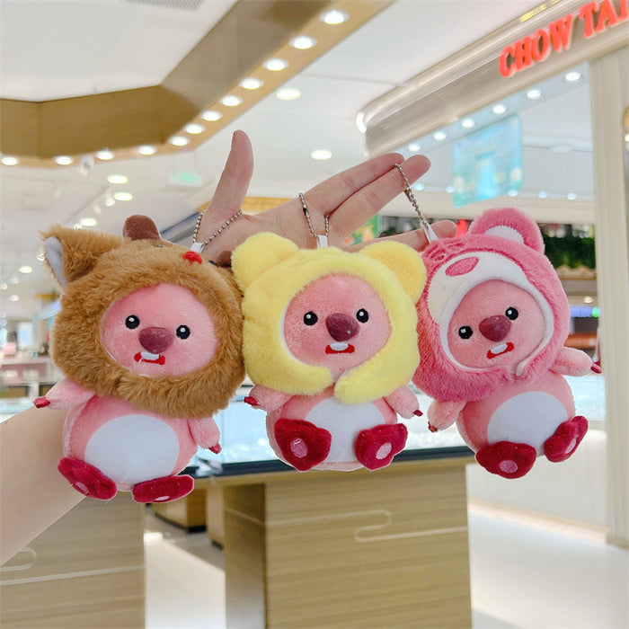 Wholesale  Cute Beaver Pendant Plush Toy Doll  Bag Pendant Keychain