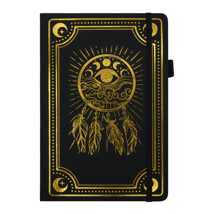 Wholesale Vintage A5 Imitation Leather Notebook with Gold Stamped Moon Cover