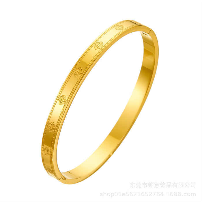 Wholesale Solid bracelet titanium steel gold bracelet