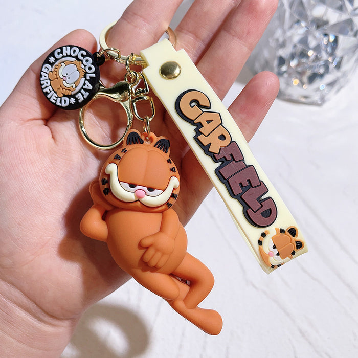 Wholesale Cartoon Cat Key Pendant Soft Rubber Anime Keychain Pendant