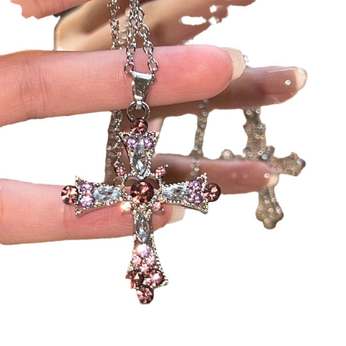 Wholesale Diamond-embedded Gothic necklace design clavicle chain