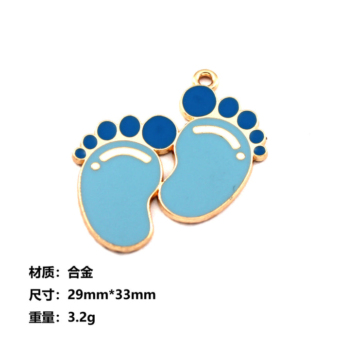 Wholesale 10pcs baby clothes baby bottle feet basketball alloy oil earrings pendant key chain pendant jewelry accessories