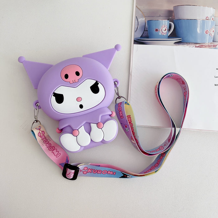 Wholesale Silicone coin purse crossbody bag cute pendant key bag storage wallet