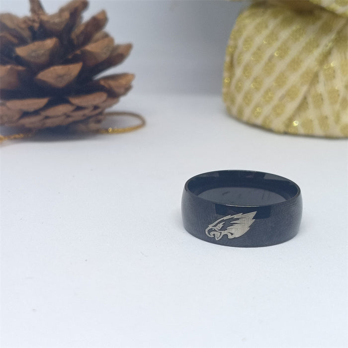 Wholesale American Super Rugby Team Stainless Steel Arc Ring T