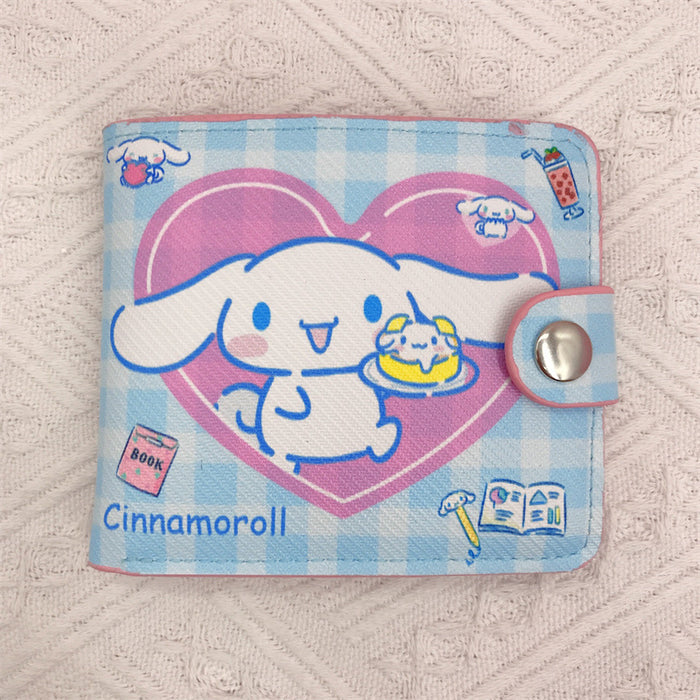 Wholesale PU Cartoon Short Plaid Love Wallet JDC-WT-YaLL011